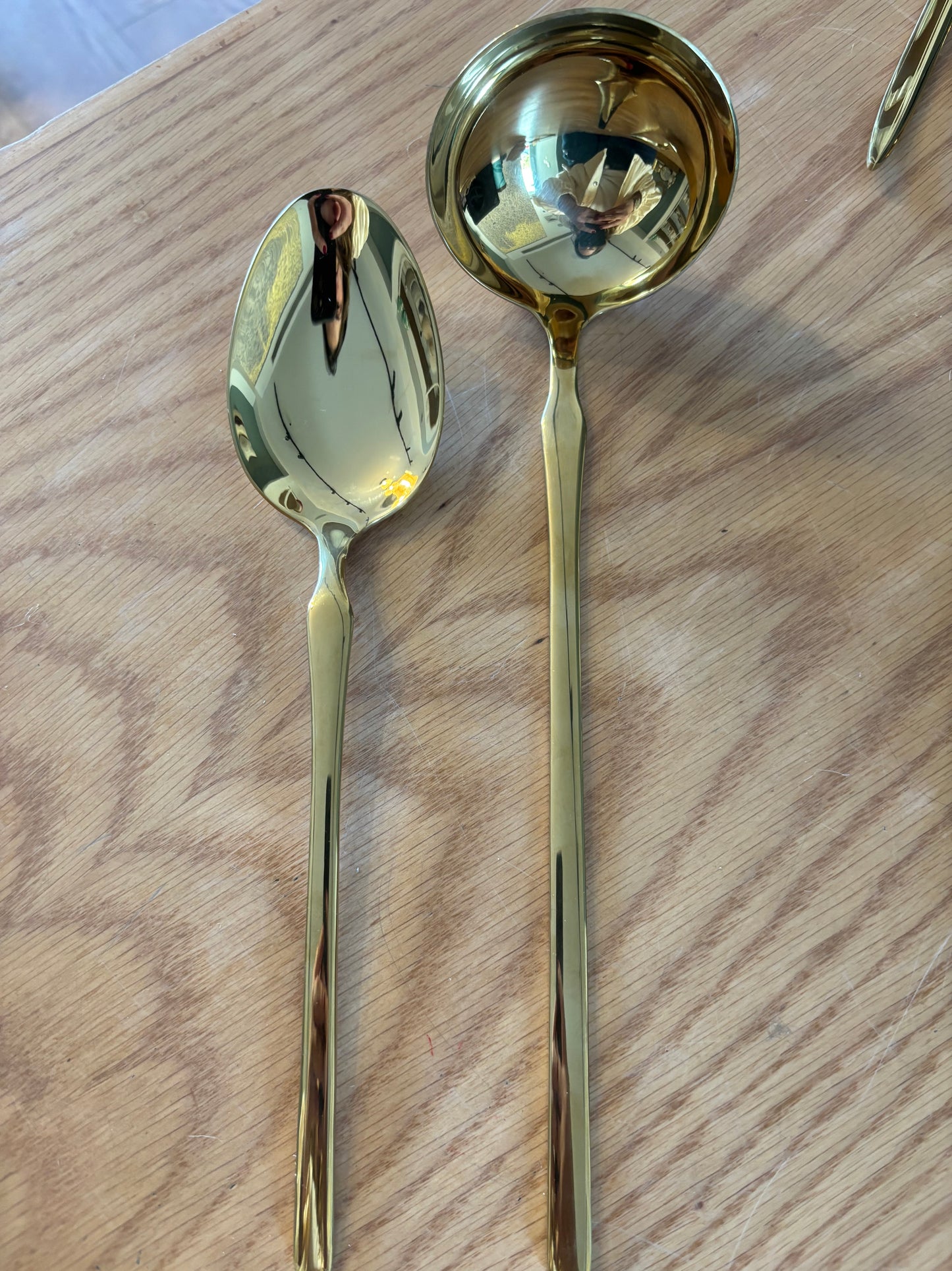 Gold Stainelss Steel Serving Spoon