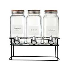 3-piece Drink Dispenser with Metal Stand