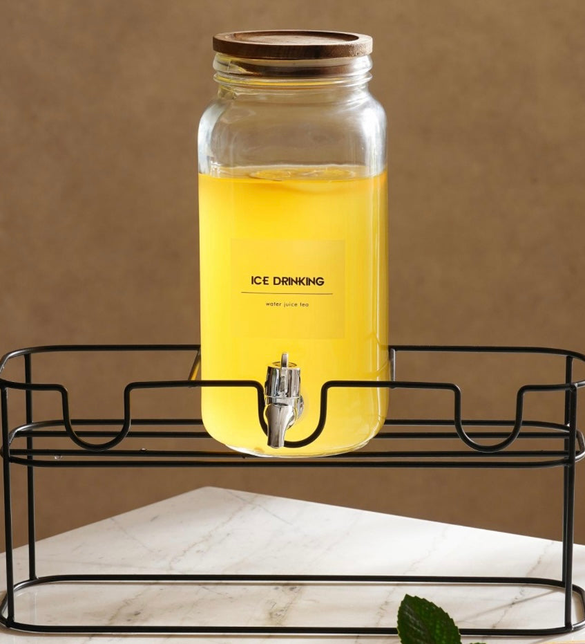 3-piece Drink Dispenser with Metal Stand