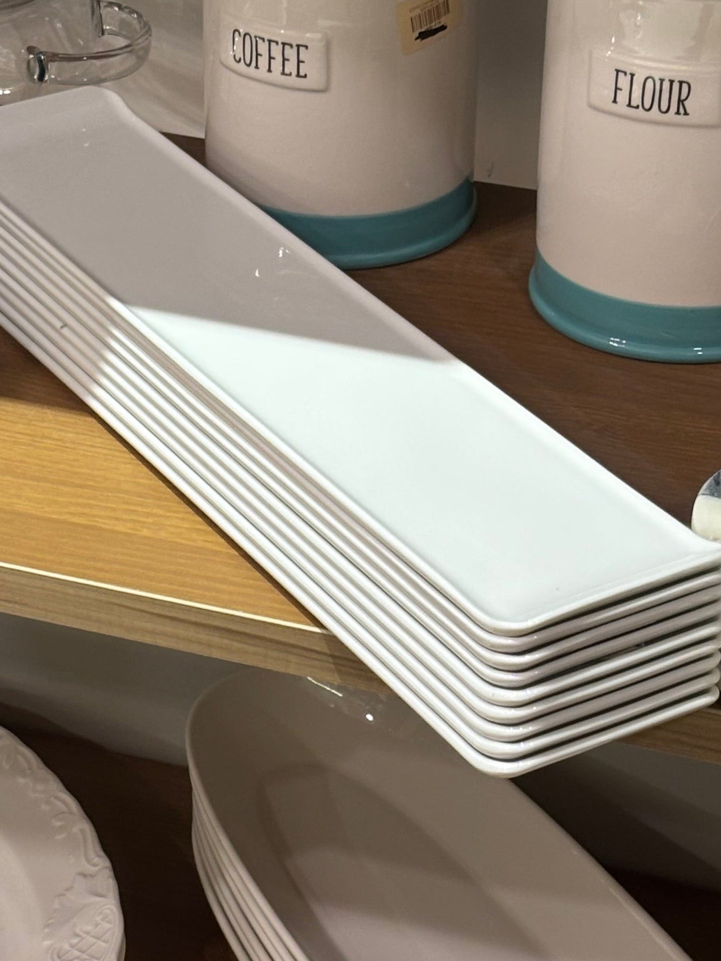 Slim line White Porcelain Canape Tray
