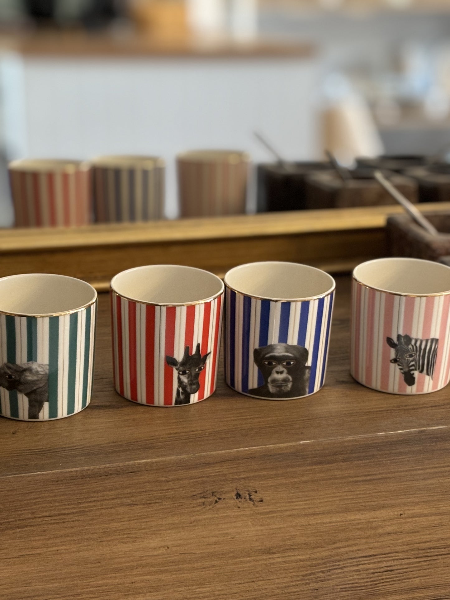 Porland Wild Life 4 Pieces Mug Set