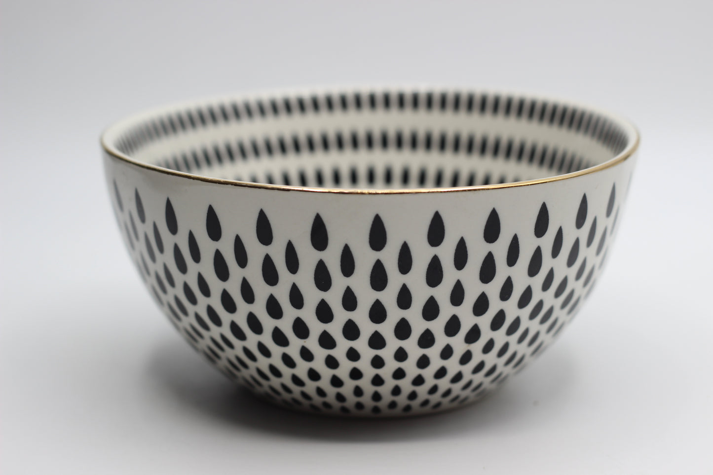 Black and White Porcelain Bowl