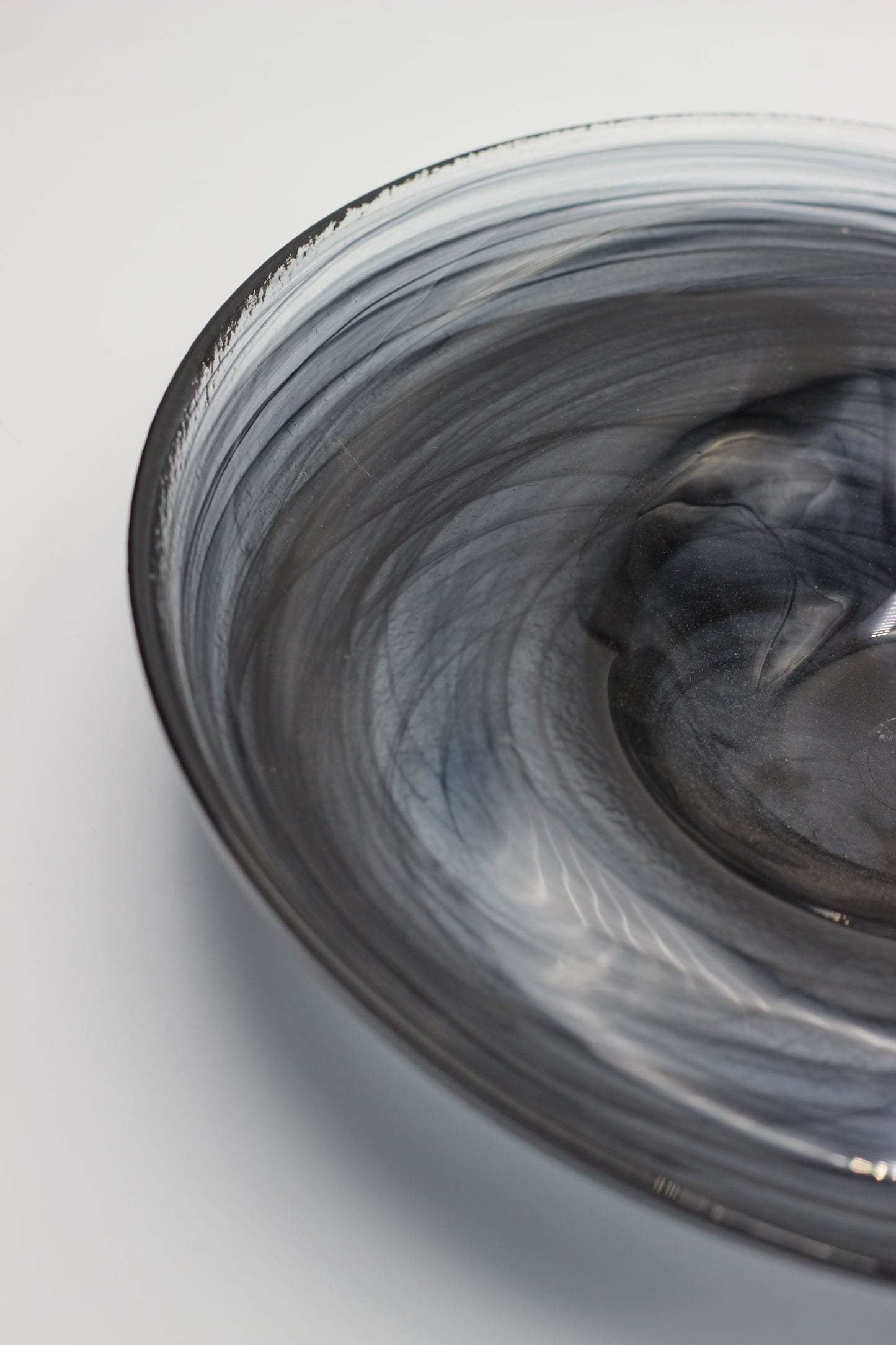 Modern Glass Curved Serving Bowl
