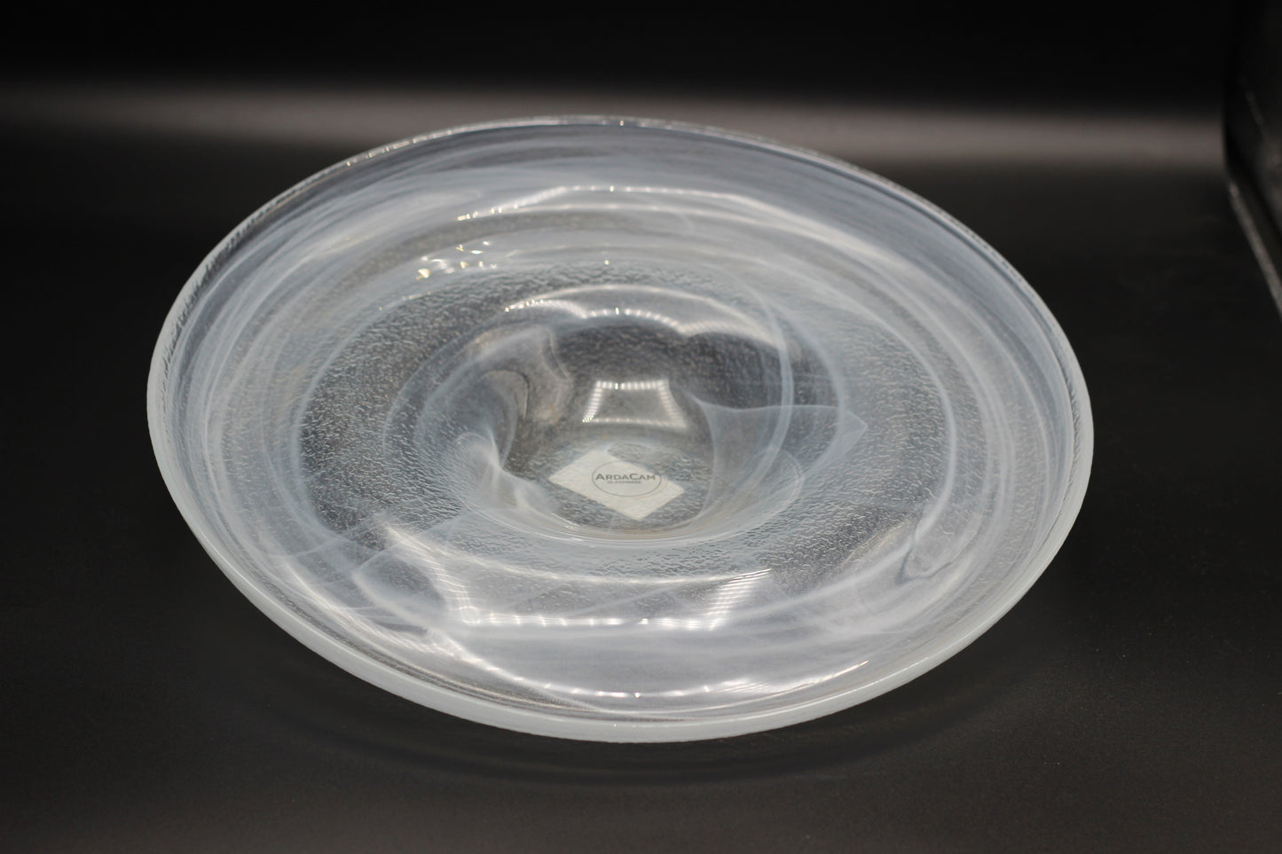 Modern Glass Curved Serving Bowl