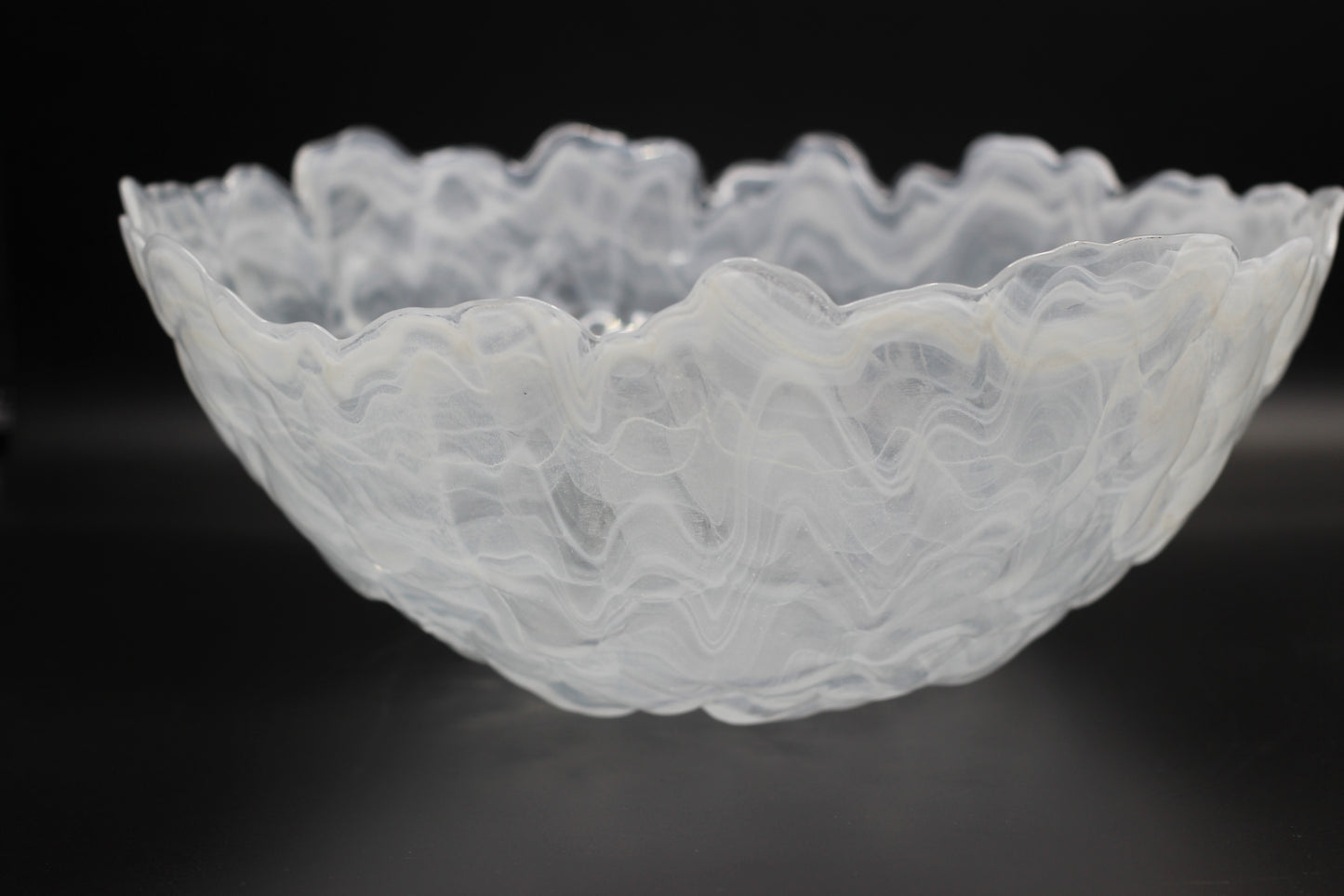 White Lava Bowl Serving Bowl