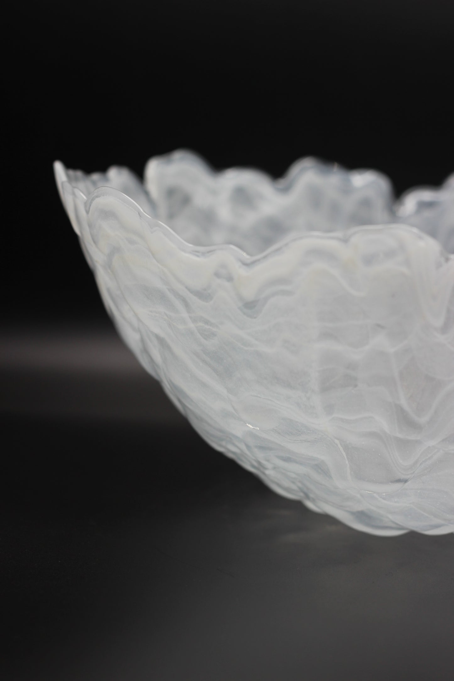 White Lava Bowl Serving Bowl