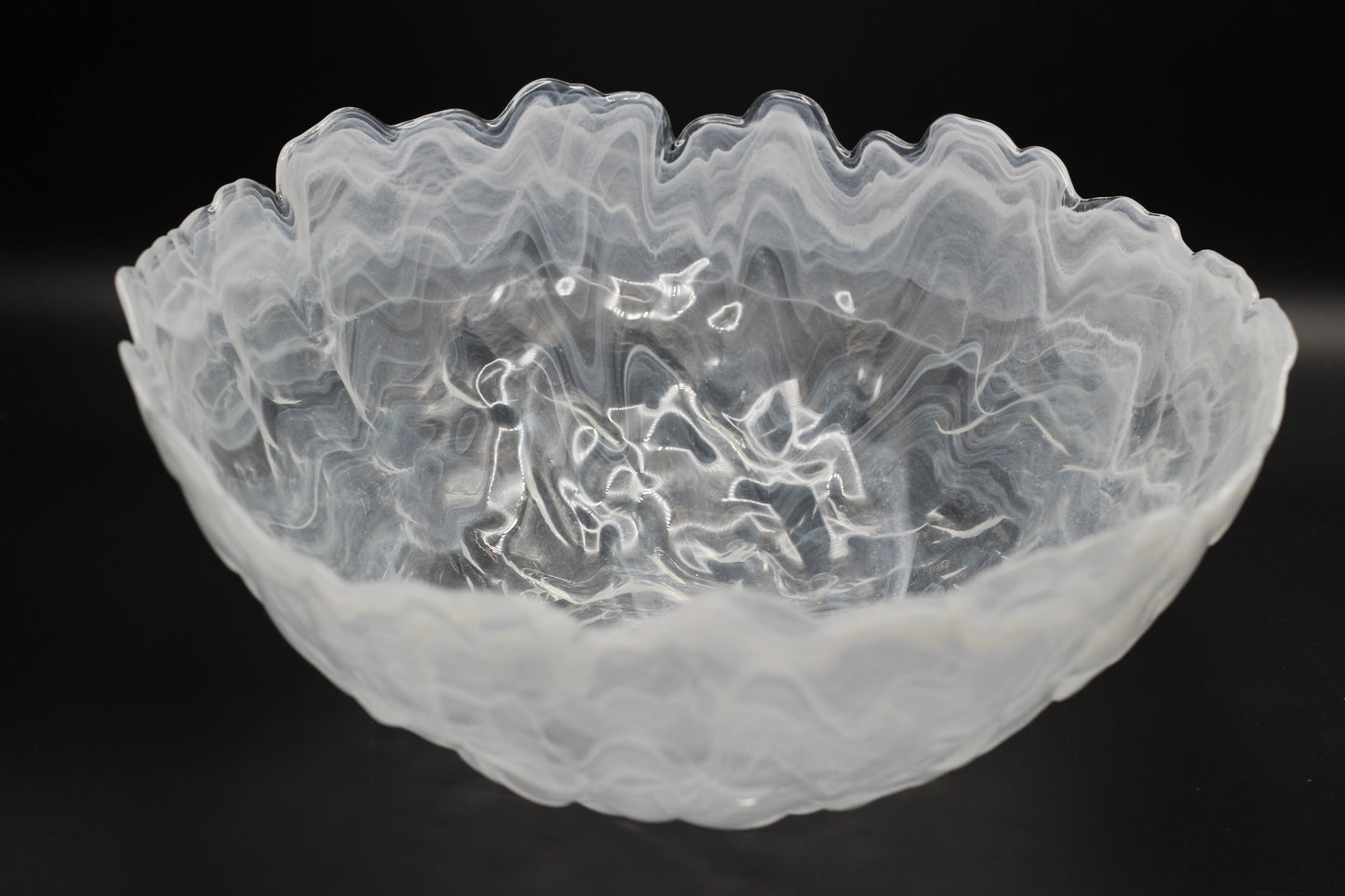 White Lava Bowl Serving Bowl
