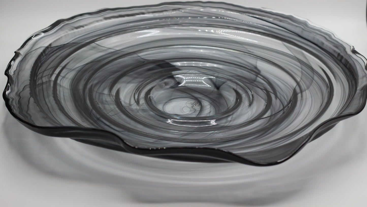 Flower Glass Serving Platter