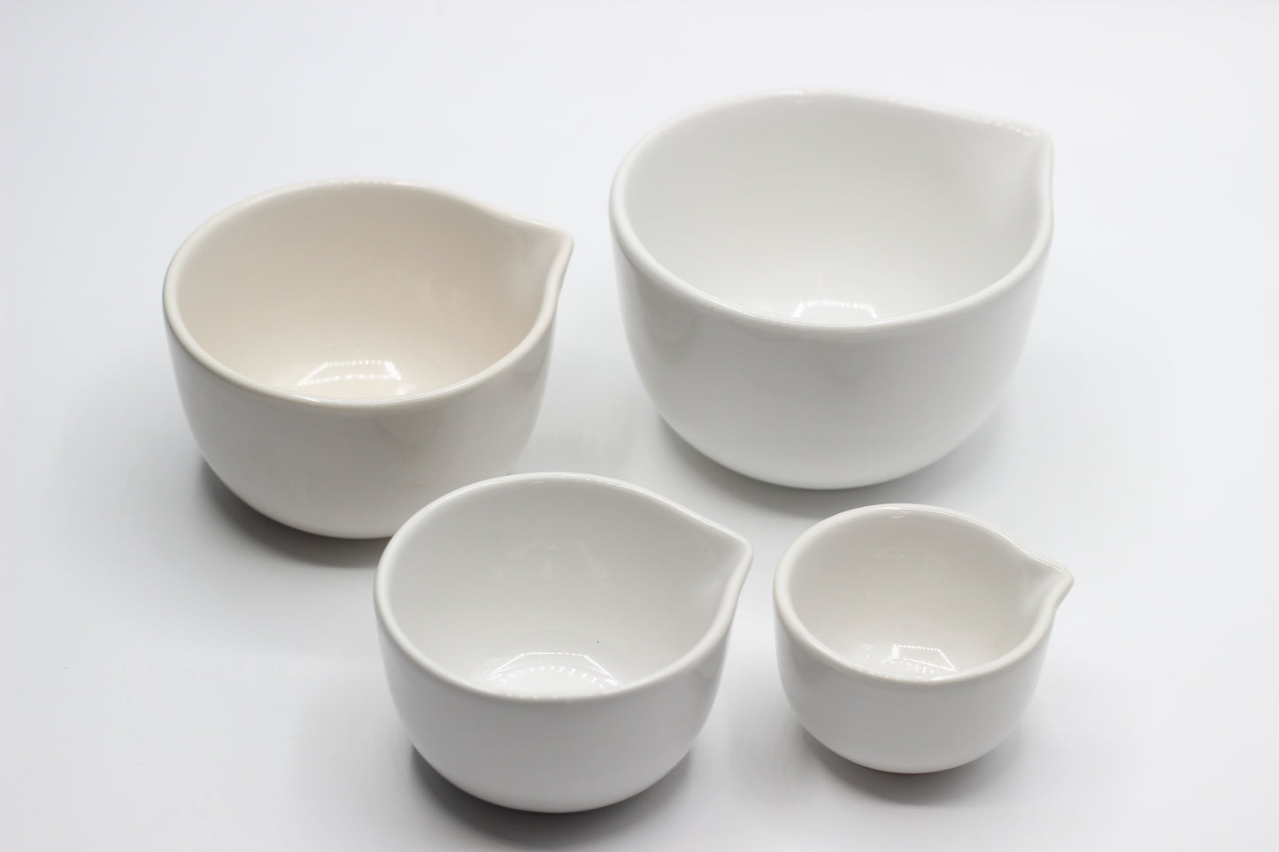 White Stoneware Measuring Cups