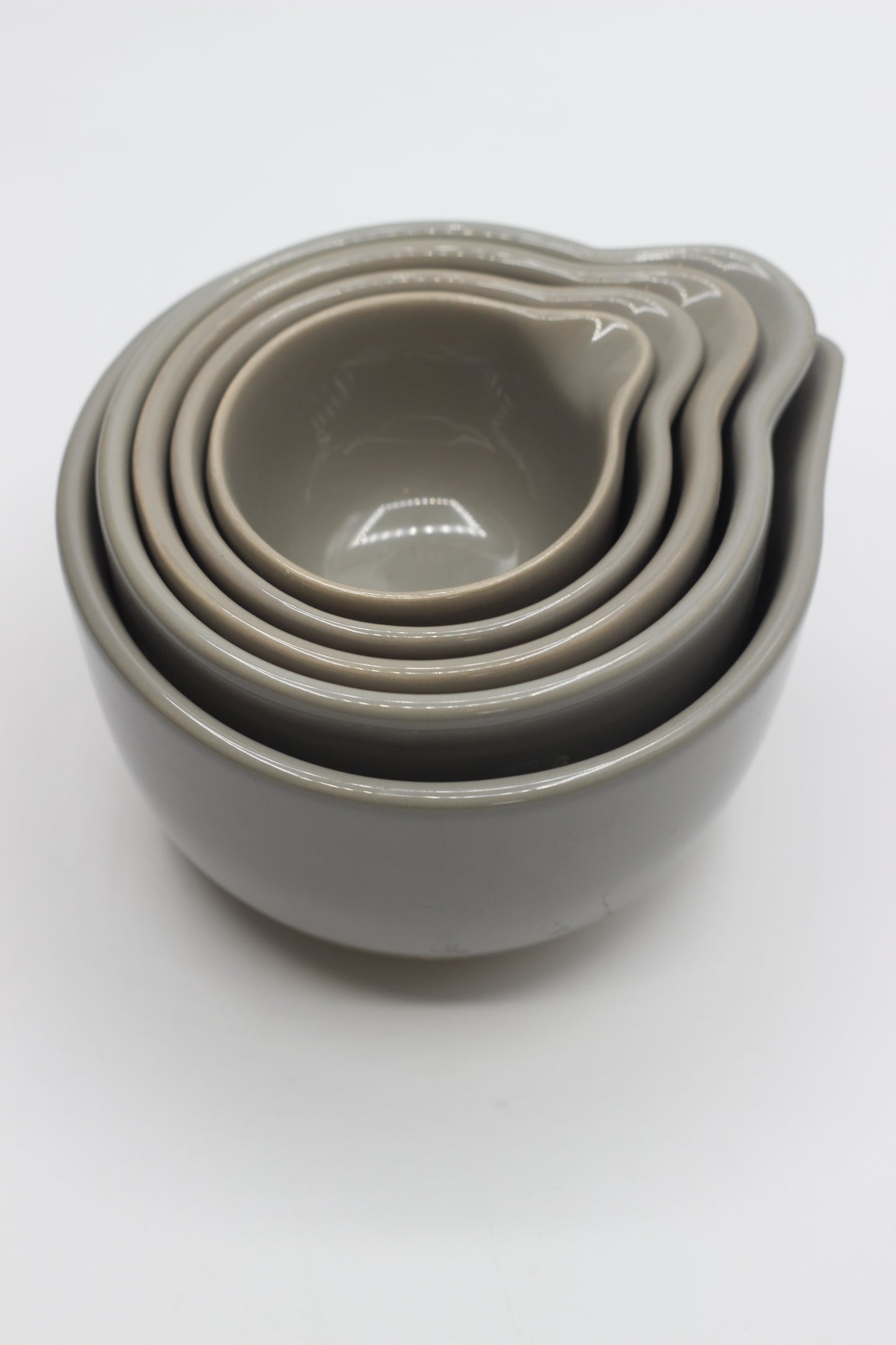 White Stoneware Measuring Cups
