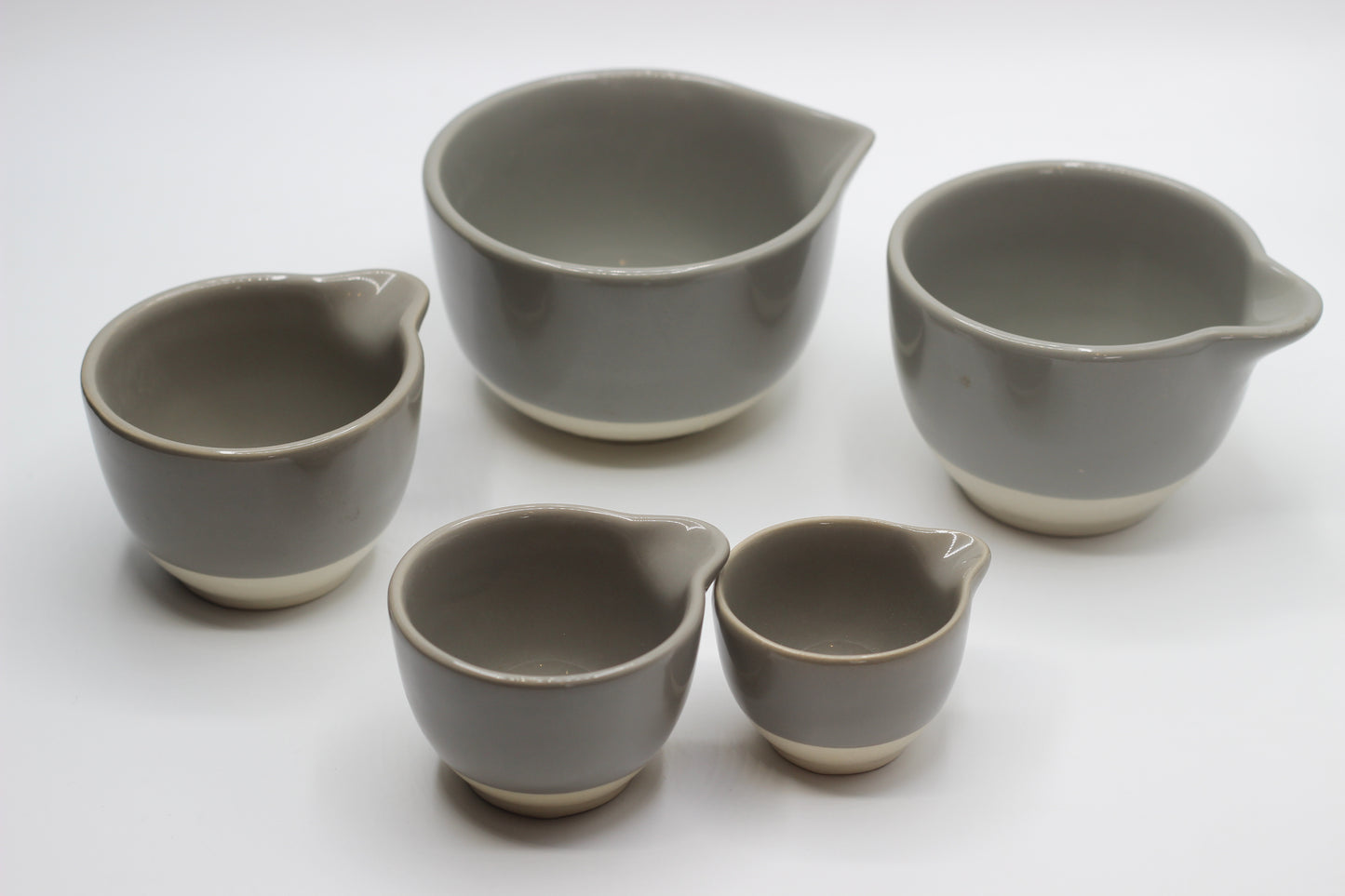 White Stoneware Measuring Cups