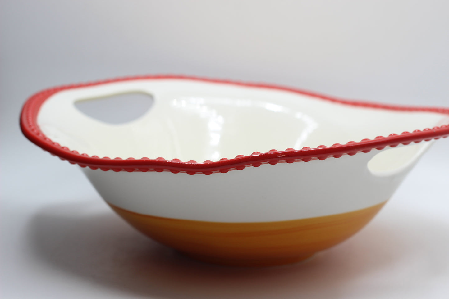 Summery Ceramic Serving Bowls With Handles