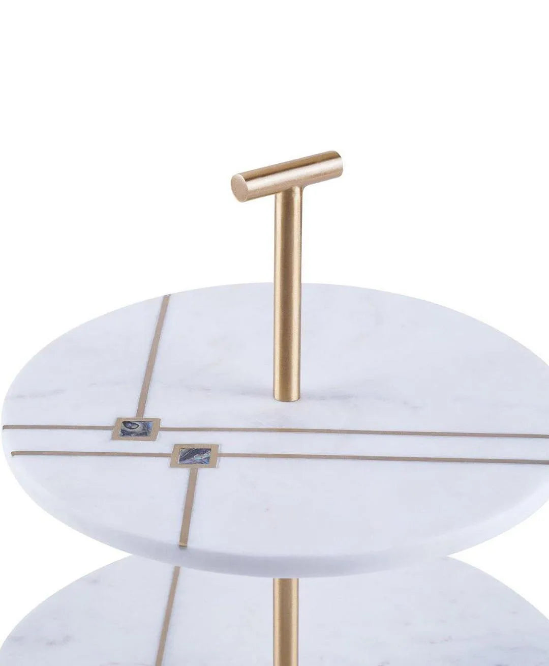 2-Tier Marble Cake Stand