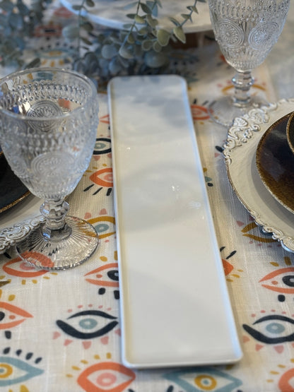 Slim line White Porcelain Canape Tray