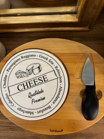 Oval Bamboo And Porcelain Cheese Board