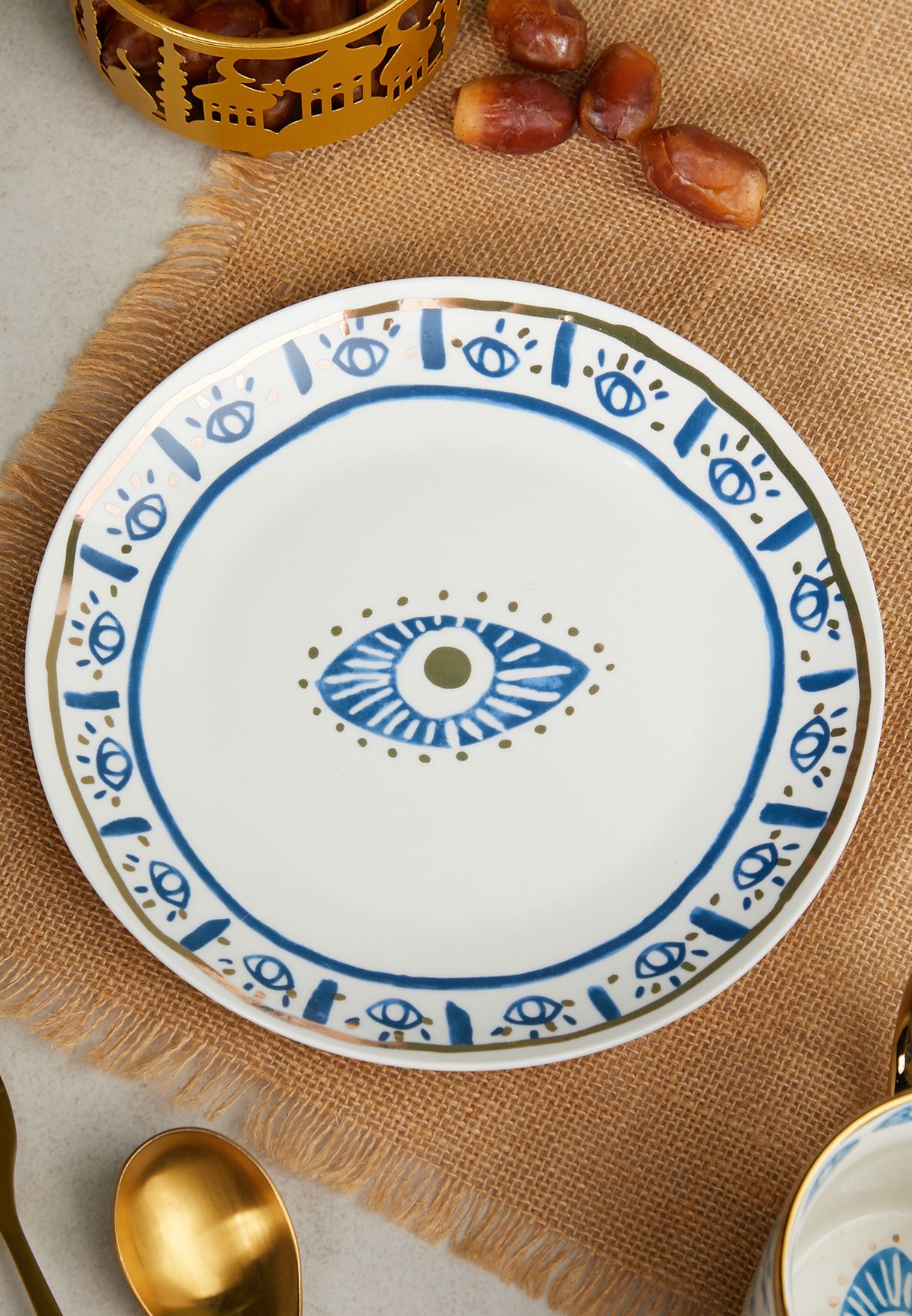 Ni'mah- eye print Hamsa plate