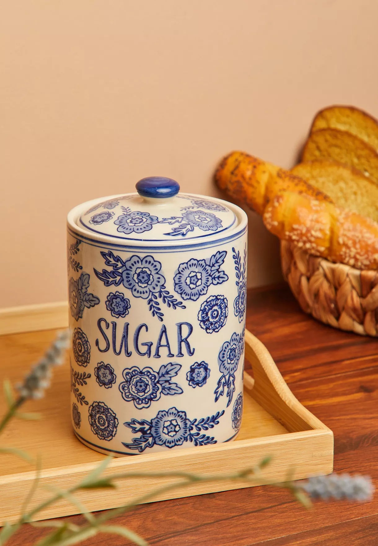 Sass & Belle- Blue Willow Sugar Storage Jar