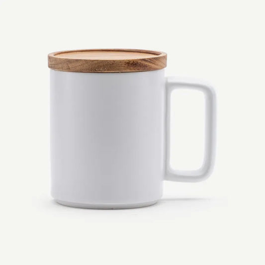 Allen Porcelain Mug With Wooden Lid