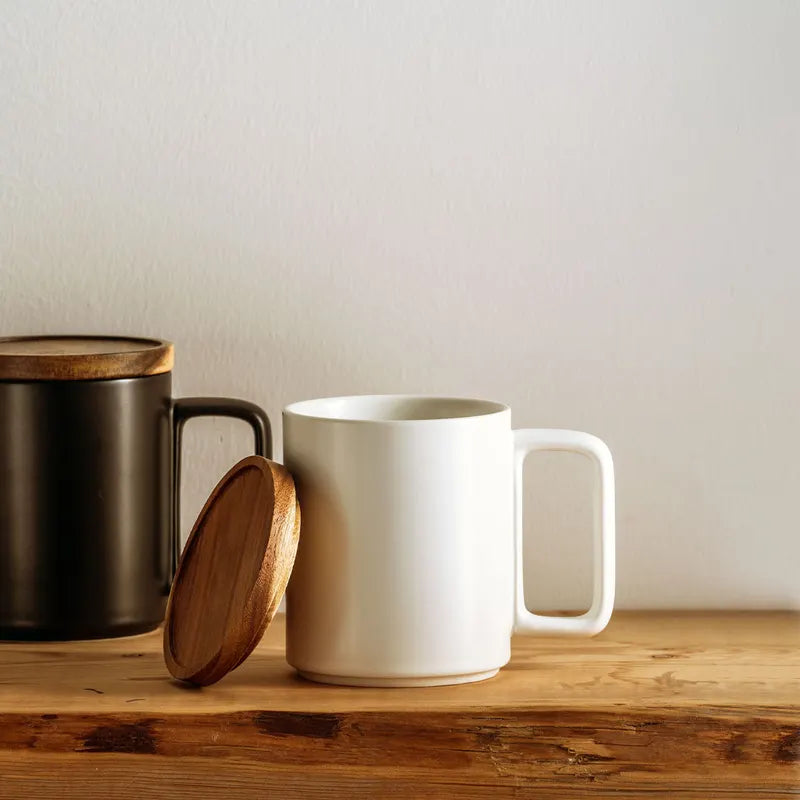 Allen Porcelain Mug With Wooden Lid