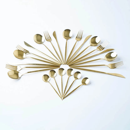 Lovera 24pcs Cutlery Set Gold