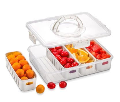 Food Storage Containers With 4 Removable Colanders