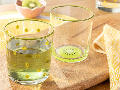 Kiwi 2 Pieces Juice Glass 380 ML Green