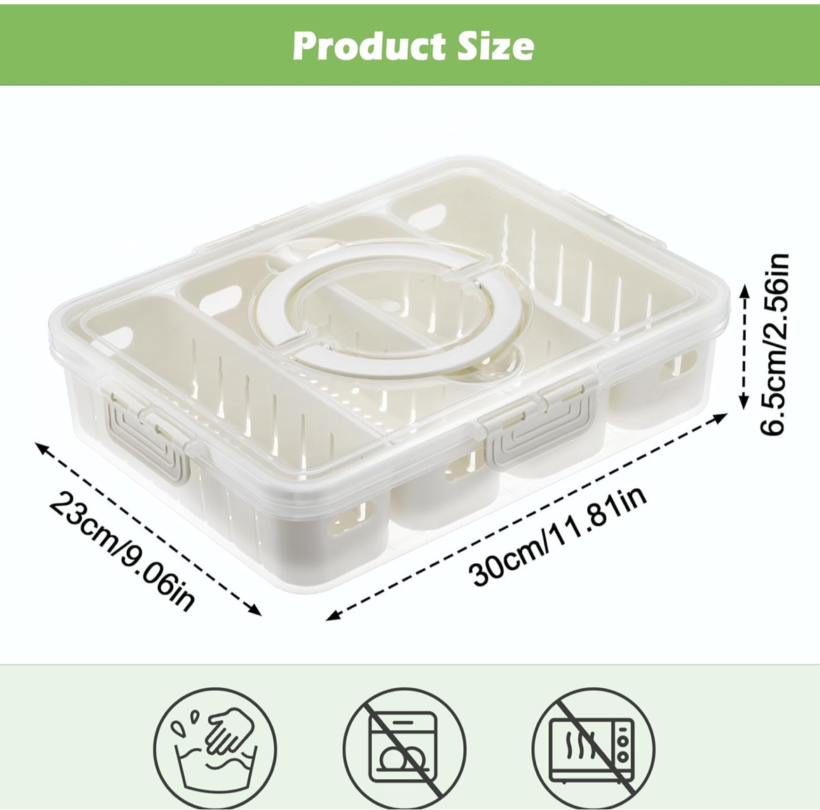 Food Storage Containers With 4 Removable Colanders
