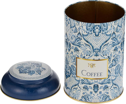 Blue Azulejos Coffee Round Canister