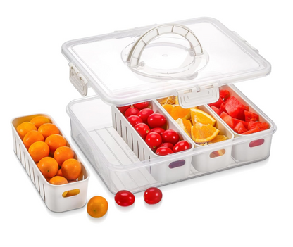 Food Storage Containers With 4 Removable Colanders