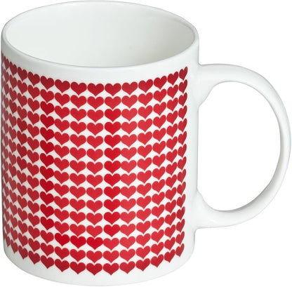 Red Hearts Porcelain Mug