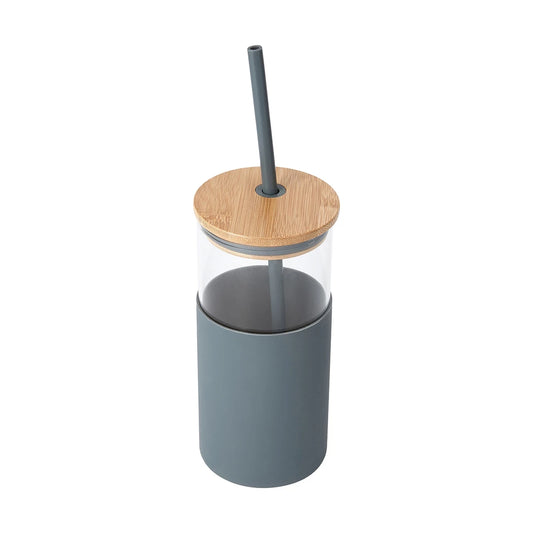 Glass Tumbler Bamboo Lid