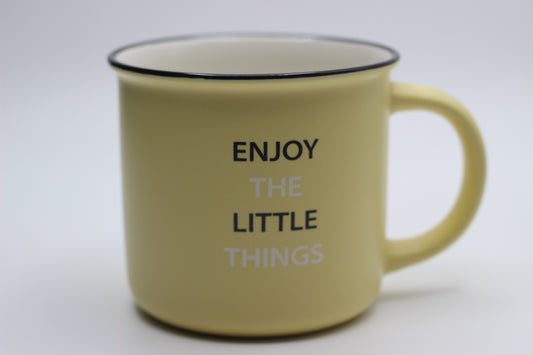 Happiness Mug Pastel Yellow