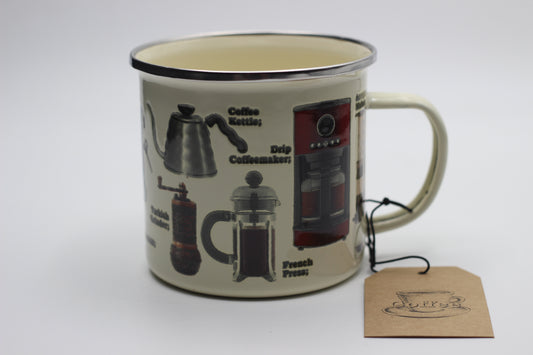 Gift Republic - Coffee Enamel Mug - 370ml