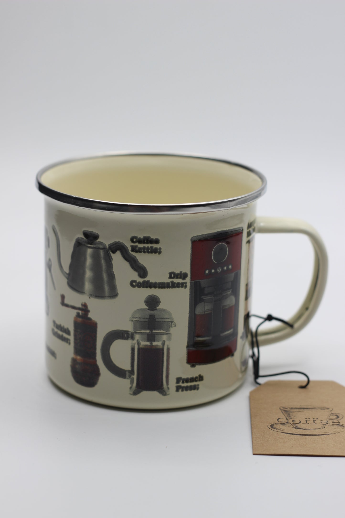 Gift Republic - Coffee Enamel Mug - 370ml