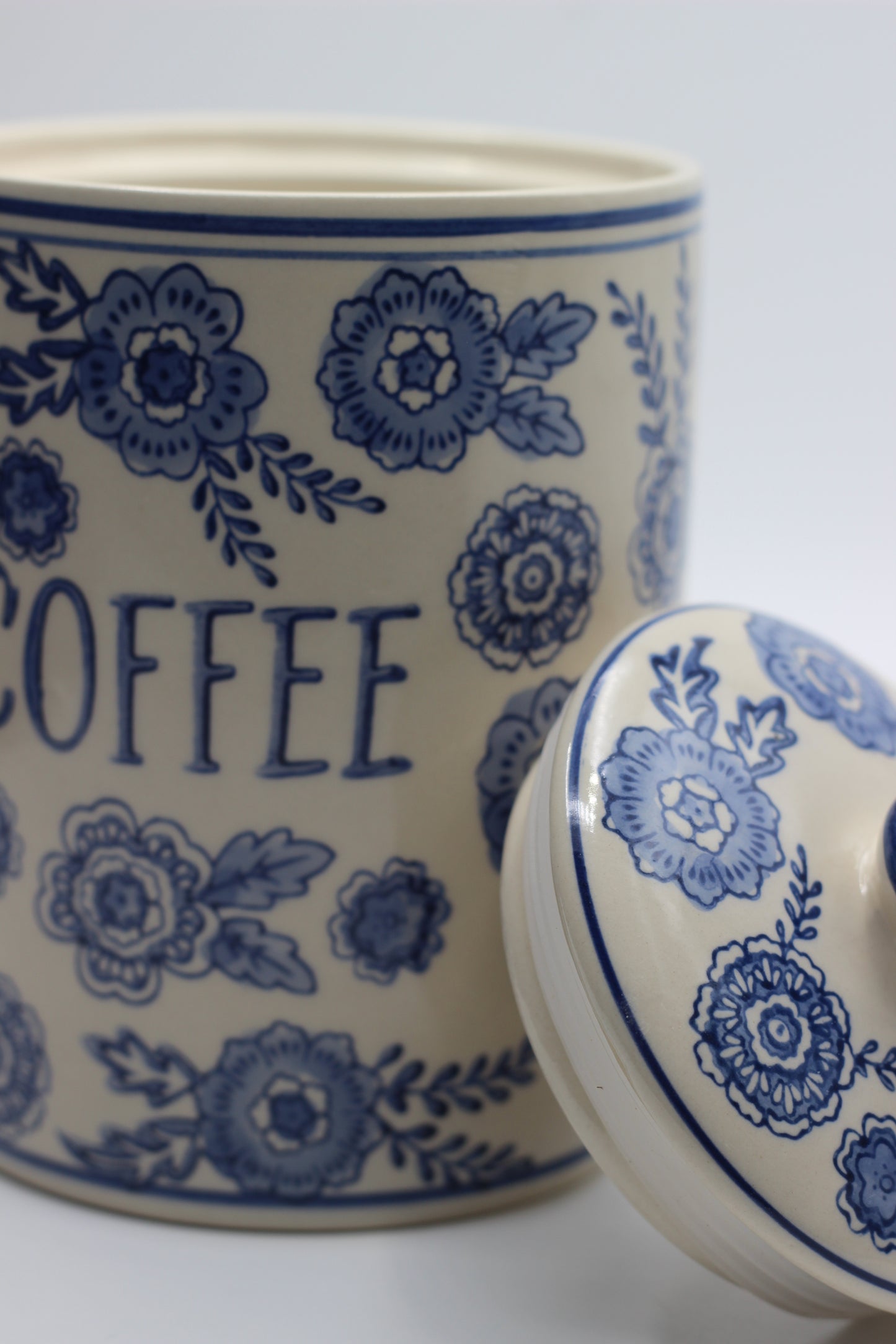 Blue Willow Coffee Storage Container