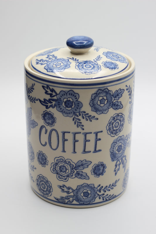 Blue Willow Coffee Storage Container