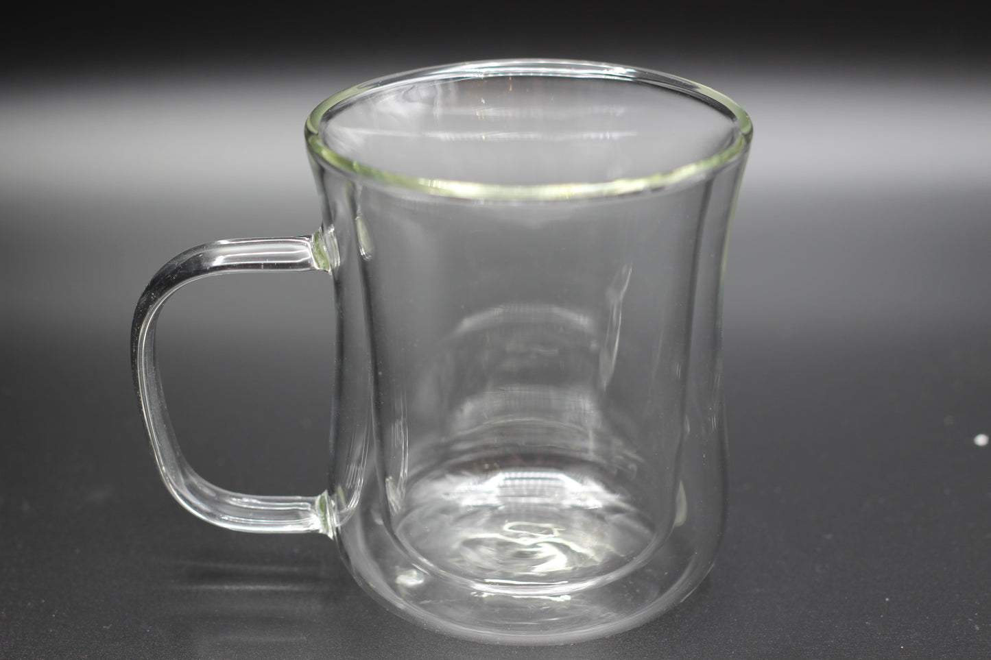 Curved Double Walled Glass with handle  300ml