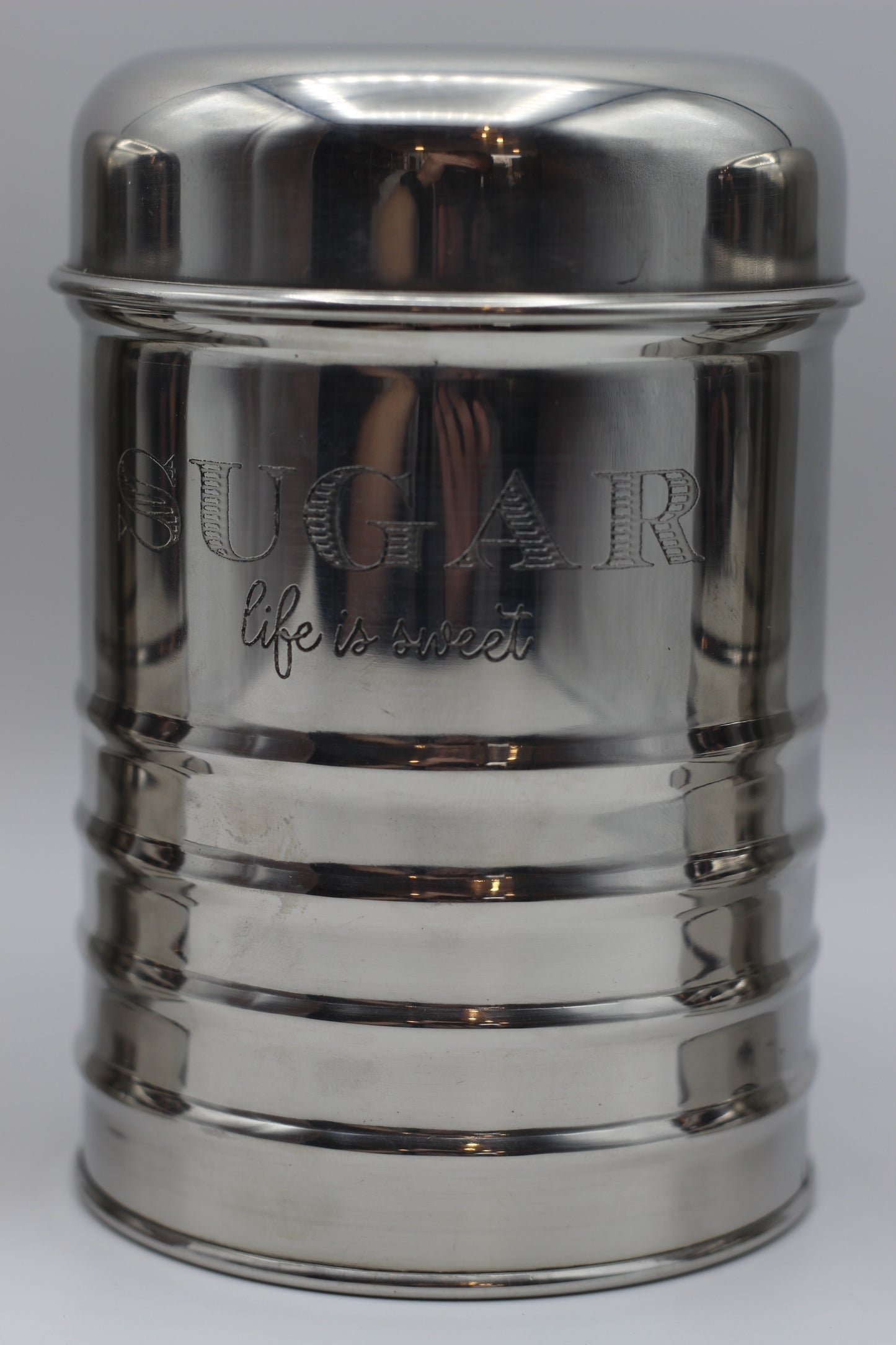 Set of 3 Silver Sugar, tea and Coffee Canister 950ml