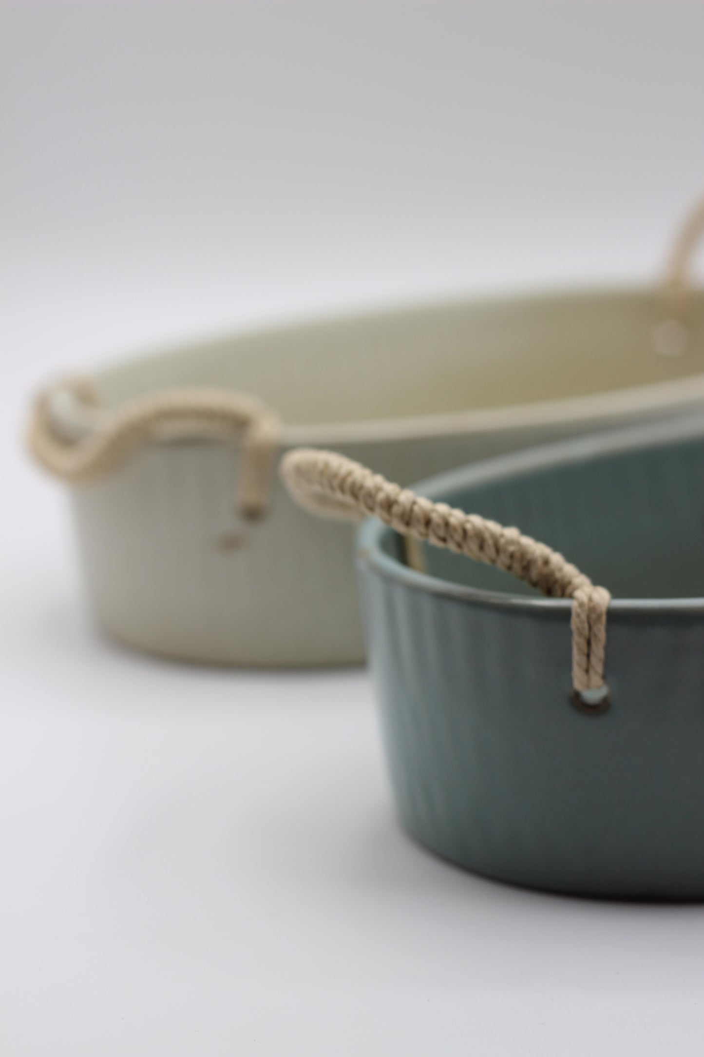 Stoneware Square platter with beads