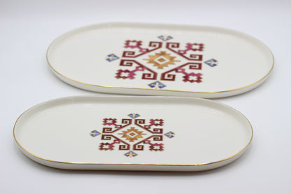 Arabesque Oval Serving Plates