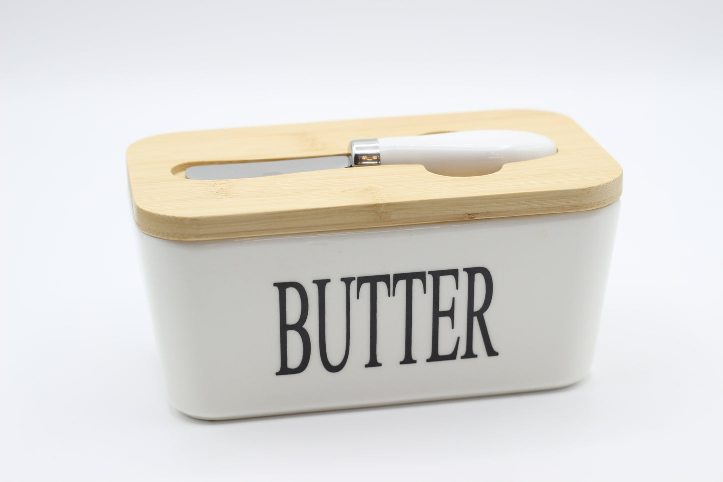 Butter Box with Lid and Knife