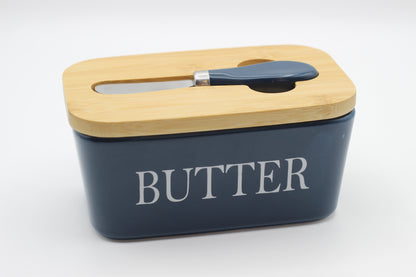 Butter Box with Lid and Knife