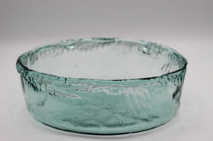 Green Textured Glass Bowl