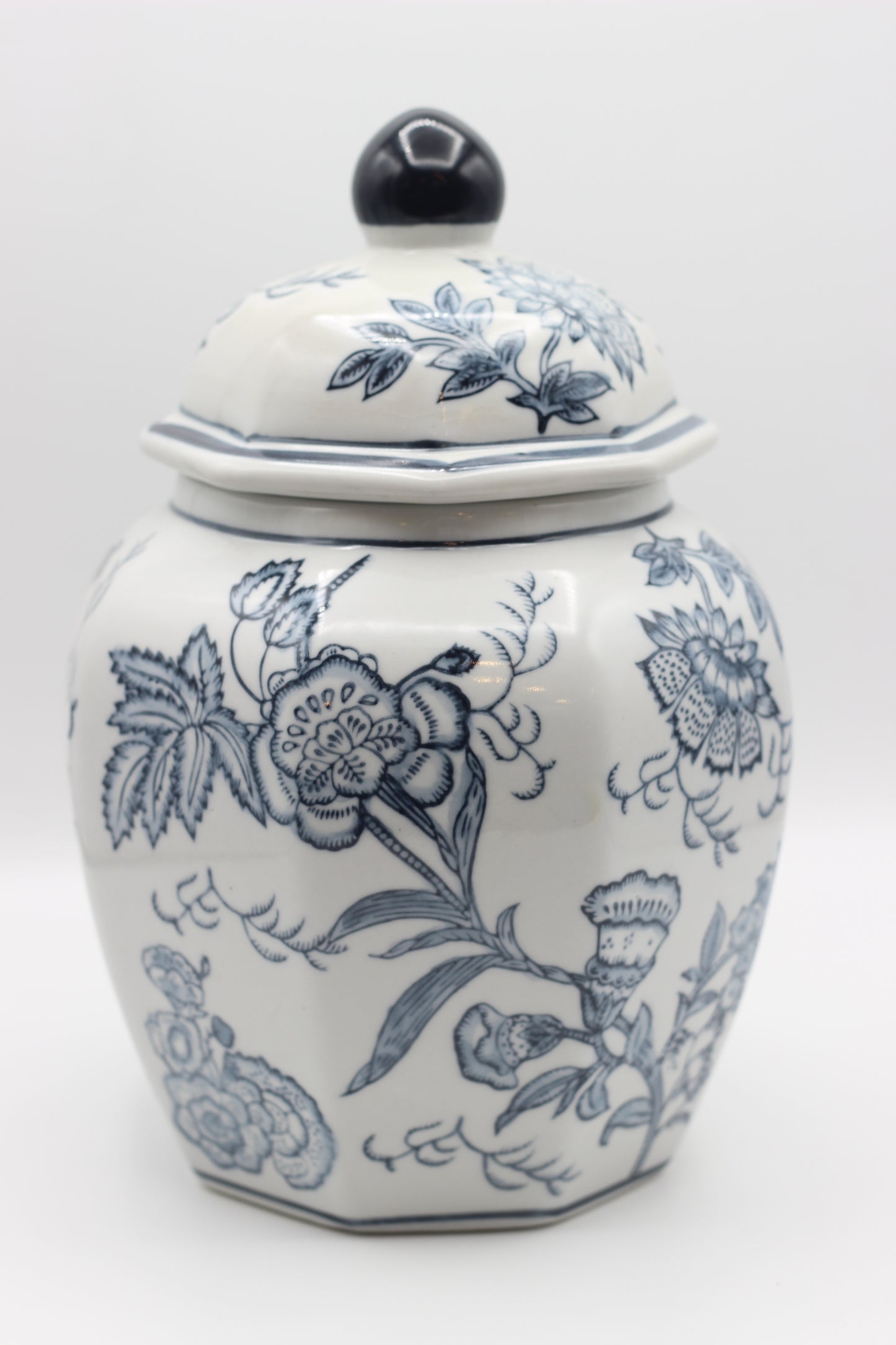 Large Blue and White Floral vase