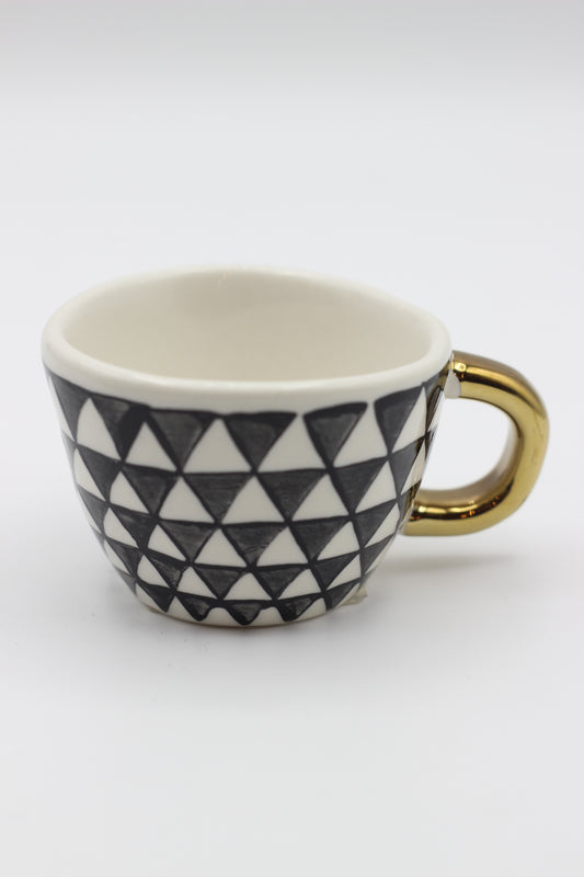 BLACK WITH GOLD ESPRESSO CUP