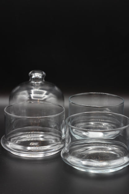 3 Tier Glass Dome set - Villa Patisseserie