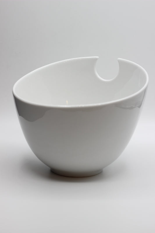 White salad bowl