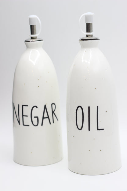 Titled Oil and Vinegar Dispensers Set of 2 Pcs