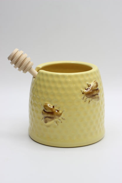 Bee Honey Jar with Dipper