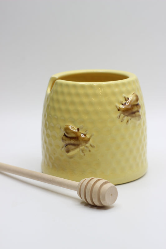 Bee Honey Jar with Dipper